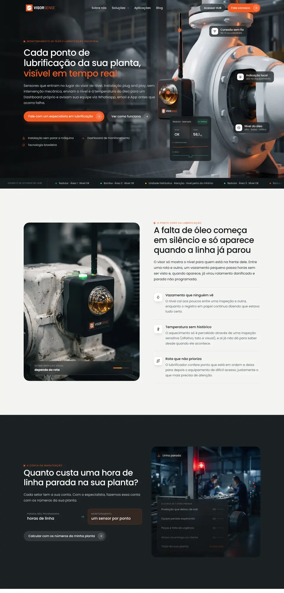 Site VisorSense, criado pela Boutiq